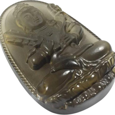 Mặt Dây Chuyền Hư Không Tạng Bồ Tát Thạch Anh Ám Khói Ngọc Quý Gemstones HKAK