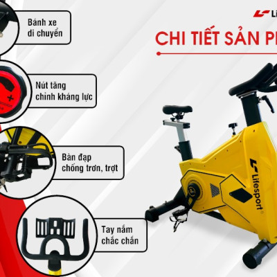 Xe Đạp Tập Thể Dục Lifesport LS-5911, Xe Đap Thể Dục Với Kiểu Dáng Hiện Đại, Nhiều Màu Sắc, Nổi Bật, Thanh Lịch