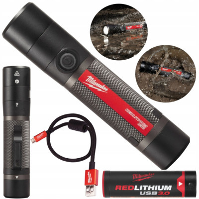 COMBO BALO ĐỰNG ĐỒ NGHỀ MILWAUKEE 48-22-8202 + ĐÈN PIN LED CẦM TAY MILWAUKEE L4 FMLED-301 - HÀNG CHÍNH HÃNG