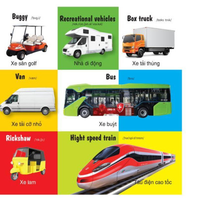 Sách - 100 Từ Đầu Tiên - Các Phương Tiện Giao Thông - Song Ngữ Anh Việt - Việt Thư