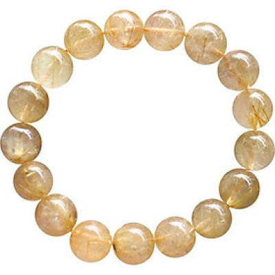 Vòng Thạch Anh Tóc Vàng Myanmar Ngọc Quý Gemstones (12.5mm)