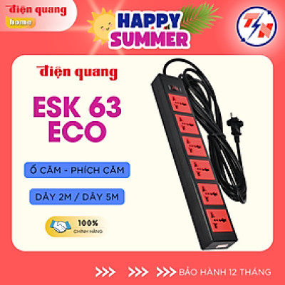 Ổ cắm Điện Quang ECO ĐQ ESK 63ECO ( 6 lỗ 3 chấu )