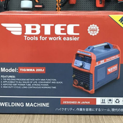 MÁY HÀN TIG, QUE BTEC TIG/MMA-200J (CHUYÊN HÀN INOX, KÉO QUE 3.2MM)- HÀNG CHÍNH HÃNG