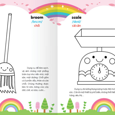 Sách - Colouring 365 ngày Tô màu - KHÁM PHÁ THẾ GIỚI PHÁT TRIỂN TRÍ TUỆ - Giao thông, Đồ dùng gia đình, Học sinh Cuốn 4)