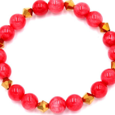 [Mệnh Hỏa, Thổ] Chuỗi Tay Đá Ngọc Tủy Đỏ 8 ly FTTOV20