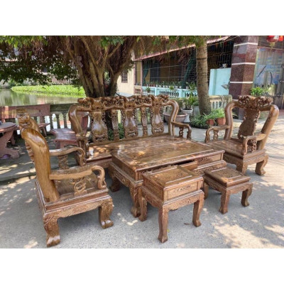 Bàn ghế Minh Quốc Đào gỗ mun