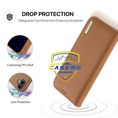 Bao Da Dux Ducis Hivo Series Kèm Ví Đựng Thẻ Cho iPhone Air, iPhone 17, iPhone 17 Pro, iPhone 17 Pro Max - Hàng Nhập Khẩu