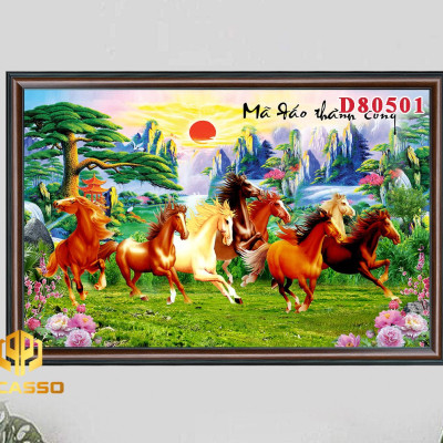 Tranh kính cường lực Bát mã tung hoành D805 35 (được chọn mẫu)