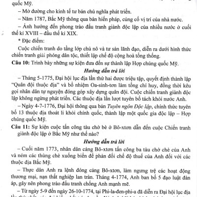 Trả Lời Câu Hỏi Lịch Sử 8 - Tự Luận Và Trắc Nghiệm (Dùng Chung Cho Các Bộ SGK)_HA