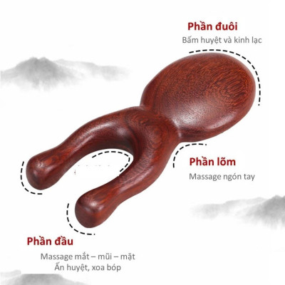 Dụng Cụ day ấn Huyệt Mát xa toàn thân kiểu Thái bằng gỗ Chăm sóc sức khỏe