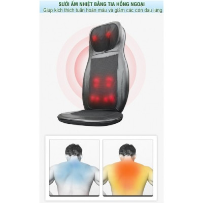Ghế (đệm) massage ô tô hồng ngoại Puli PL-802