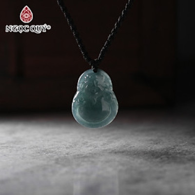 Mặt dây chuyền thần tài lam ngọc mệnh thủy mộc - Ngọc Quý Gemstones