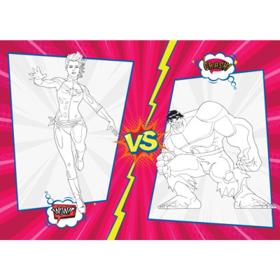 Sách Tô Màu - Super Heroes Siêu Anh Hùng - Tập 4 - Rèn Luyện IQ EQ CQ - Tặng Kèm 18 Stickers - Việt Thư