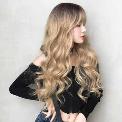 Tóc giả xoăn cao cấp+ tặng lưới chùm