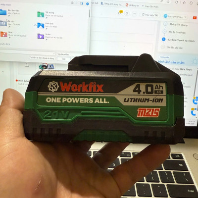 Pin 10 cell Workfix 4Ah VỎ CHỐNG CHÁY, DÒNG XẢ CAO chân pin phổ thông 4cm - Pin máy khoan, máy mài, máy siết, máy cưa
