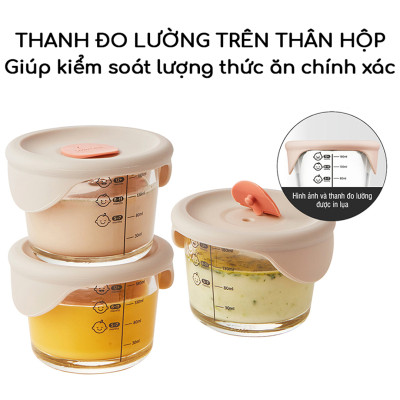 Hộp đựng thức ăn cho bé Lock&Lock có vạch chia 230ml x 3 hộp LLG508S3 - Tặng Kèm Ống Hút Inox Và Cọ Rửa Ống Hút