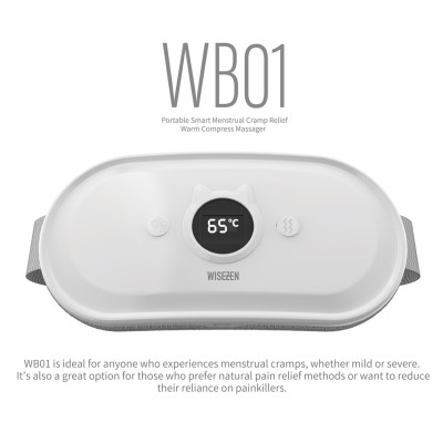 Máy massage chườm ấm WISEZEN WB01 – Điều chỉnh nhiệt độ 35-65℃, 7 chế độ rung, giảm đau bụng kinh hiệu quả 
