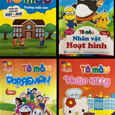 15 cuốn tô màu cho trẻ - Tô màu công chúa dễ thương - tô màu nhân vật hoạt hình - Tô màu siêu nhân - Tô chữ