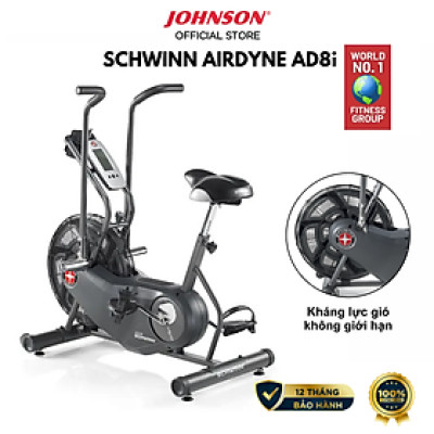 Xe Đạp Tập Airbike Schwinn Airdyne AD8i Công Nghệ Kháng Lực Gió, Tải Trọng 160kg