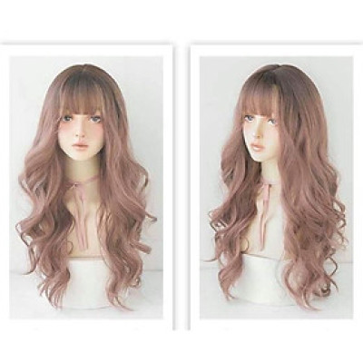 Tóc giả xoăn cao cấp+ tặng lưới chùm