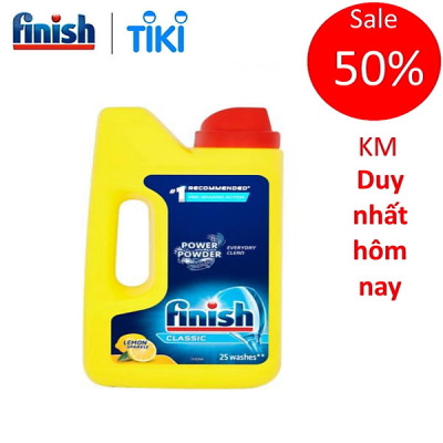 Bột rửa bát Finish 2.5kg dùng cho Máy rửa bát chén, bột finish chính hãng có các trọng lượng bột finish 4.5kg, bột rửa chén finish 2,5kg, bot rua bat finish 1kg