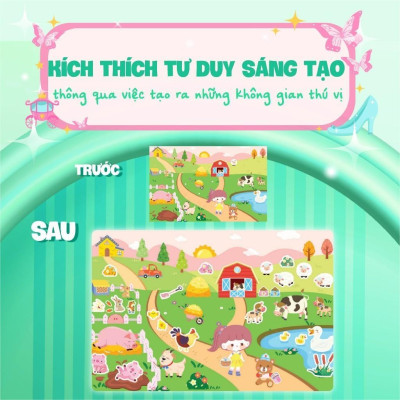 Sách - Trò Chơi Đóng Vai Công Chúa Nhỏ Mika - Tham Quan Nông Trại - Bóc Dán 80+ Sticker Đa Dạng Cho Bé Gái - Megabook