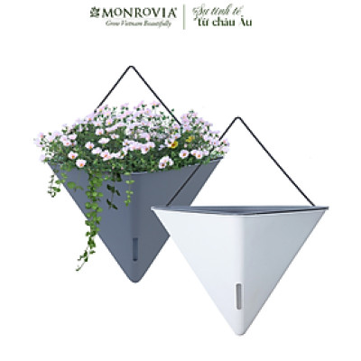 Chậu treo tường tự tưới hình tam giác MONROVIA, thiết kế thông minh, treo ban công, trong nhà, tiêu chuẩn châu Âu