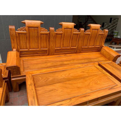 Bộ bàn ghế Âu Á Hộp Cuốn Thư gỗ gõ đỏ