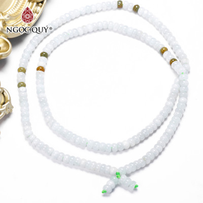 Chuỗi cổ đá cẩm thạch A 68cm mệnh hỏa  mộc - Ngọc Quý Gemstones