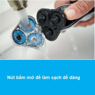Máy cạo râu khô và ướt cao cấp Philips Norelco S5355/82 tích hợp đầu cạo linh hoạt theo 5 hướng cạo nhanh và sát - Hàng Nhập Khẩu