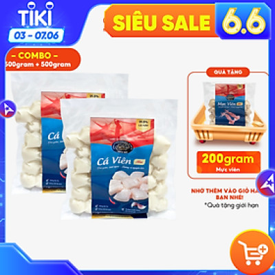 Combo 2 gói Cá viên Tâm Lợi 500gr, loại cao cấp - Đảm bảo sức khỏe - Giao nhanh trong 3h 