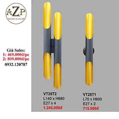 AZP - ĐÈN ỐP VÁCH / ĐÈN TRANG TRÍ / ĐÈN TREO TƯỜNG PHÒNG KHÁCH, PHÒNG NGỦ, NHÀ HÀNG, KHÁCH SẠN AZP-VT25 phong cách đương đại, hàng nhập khẩu AZP