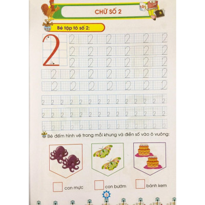 Bé vào lớp 1 - Bé tô số và tập đếm