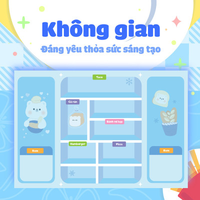 Mua hay bán khéo cùng gấu Polar đồ ăn nhanh (Hơn 60 stickers)