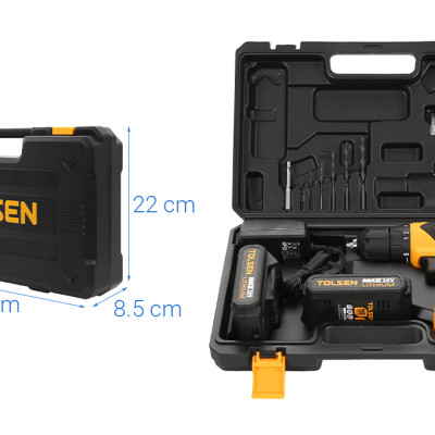 MÁY KHOAN PIN 2 TỐC ĐỘ 10MM 20V (2 PIN) TOLSEN- HÀNG CHÍNH HÃNG