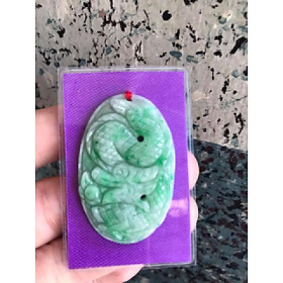 MẶT DÂY CHUYỀN PHONG THỦY MẶT LỚN Ạ ĐÁ CẨM THẠCH TỰ NHIÊN  CAO 41MM NGANG 27MM DẦY 5MM