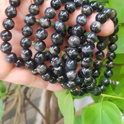 Vòng tay chuỗi đá mắt hổ tự nhiên đen xanh size hạt nhỏ 8mm 21 hạt bóng đẹp cung sanh nữ mệnh thủy mệnh mộc đeo may mắn đá tự nhiên tốt sức khỏe công việc tốt đẹp tài lộc hanh thông xinh tay rẻ đẹp ạ