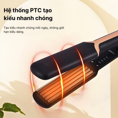 Máy dập phồng chân tóc SOKANY SK1906 dập xù, bấm xù, bấm mè tạo kiểu chuyên nghiệp với 4 mức nhiệt - HÀNG CHÍNH HÃNG