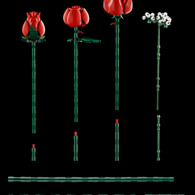 Đồ Chơi Lắp Ráp Bó Hoa Hồng - Bouquet of Roses Flowers - Lego Adults 10328 (822 Mảnh Ghép)