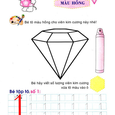 Bé Làm Quen Với Môn Toán - Bé Tô Số Và Nhận Biết Màu Sắc: Quyển 1