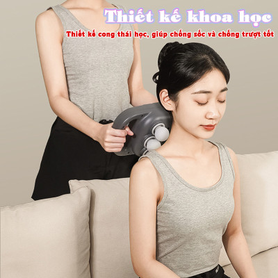 Máy massage đấm lưng và giãn cơ toàn thân 6 đầu Nikio NK-272 Pro - 9 chế độ, 20 cấp tốc độ mát xa