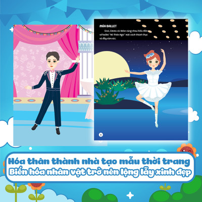 Sách Sáng tạo thời trang: Thời trang nhảy - khiêu vũ (Hơn 100 stickers)