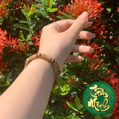 Vòng Tay Trầm Hường ️Trầm Tốc Kiến ️ Vòng Đốt Trúc, Hạt Nhỏ Trụ Trầm Thiên Nhiên. Siêu Xin Sò.
