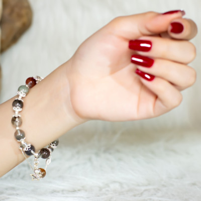 Vòng phong thủy Thạch anh ưu linh cảnh (Scenned Quartz) tự nhiên BlackMount #VT030