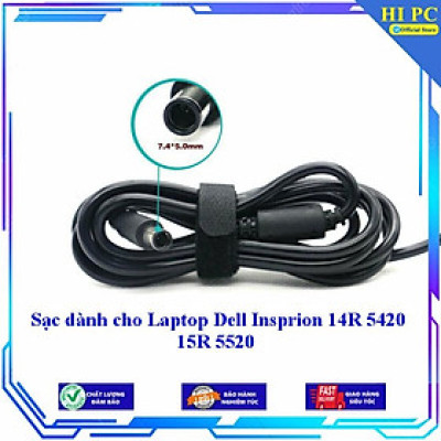 Sạc dành cho Laptop Dell Insprion 14R 5420 15R 5520 - Kèm Dây nguồn - Hàng Nhập Khẩu