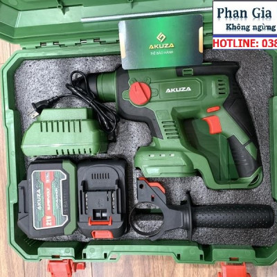 Máy Khoan Bê Tông 3 Chức Năng Pin AKUZA 2-2601 BL - Chân pin phổ thông, PIN 15 CELL - Bảo hành chính hãng