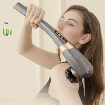 Máy Massage Cầm Tay Nikio NK-177 - Không Dây Pin Sạc, 7 Đầu Mát Xa Độc Đáo, 5 Chế Độ, 6 Tốc Độ Matxa, Hỗ Trợ Giảm Đau Cơ, Cứng Khớp, Thư Giãn Toàn Thân - Tay Cầm Dài Dễ Thao Tác