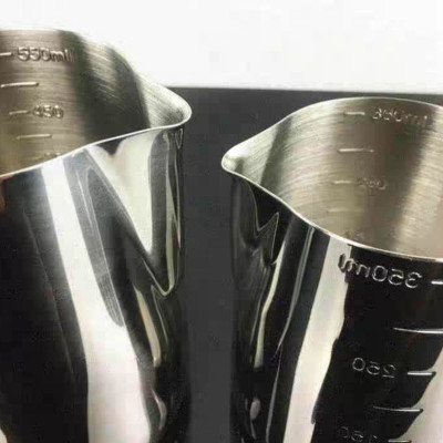 ✅ BỘ 2 CA ĐÁNH SỮA INOX 304 - CÓ QUAI CẦM & VẠCH CHIA ĐỊNH LƯỢNG (350ML) ✅