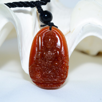 Phật Bản Mệnh Đá Mã Não Đỏ_Phật bản mệnh cho người mệnh Hỏa, mệnh Thổ_Mặt Phật đá phong thủy