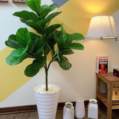 Chậu nhựa trồng cây đã kèm xốp cắm cây giả - Cao từ 12cm đến 40cm - Cây giả, hoa lụa Decor trang trí nhà cửa